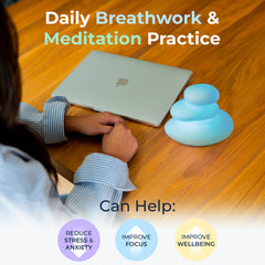 Mindsight Breathing Buddha soft silicone finish for comfortable daily use.