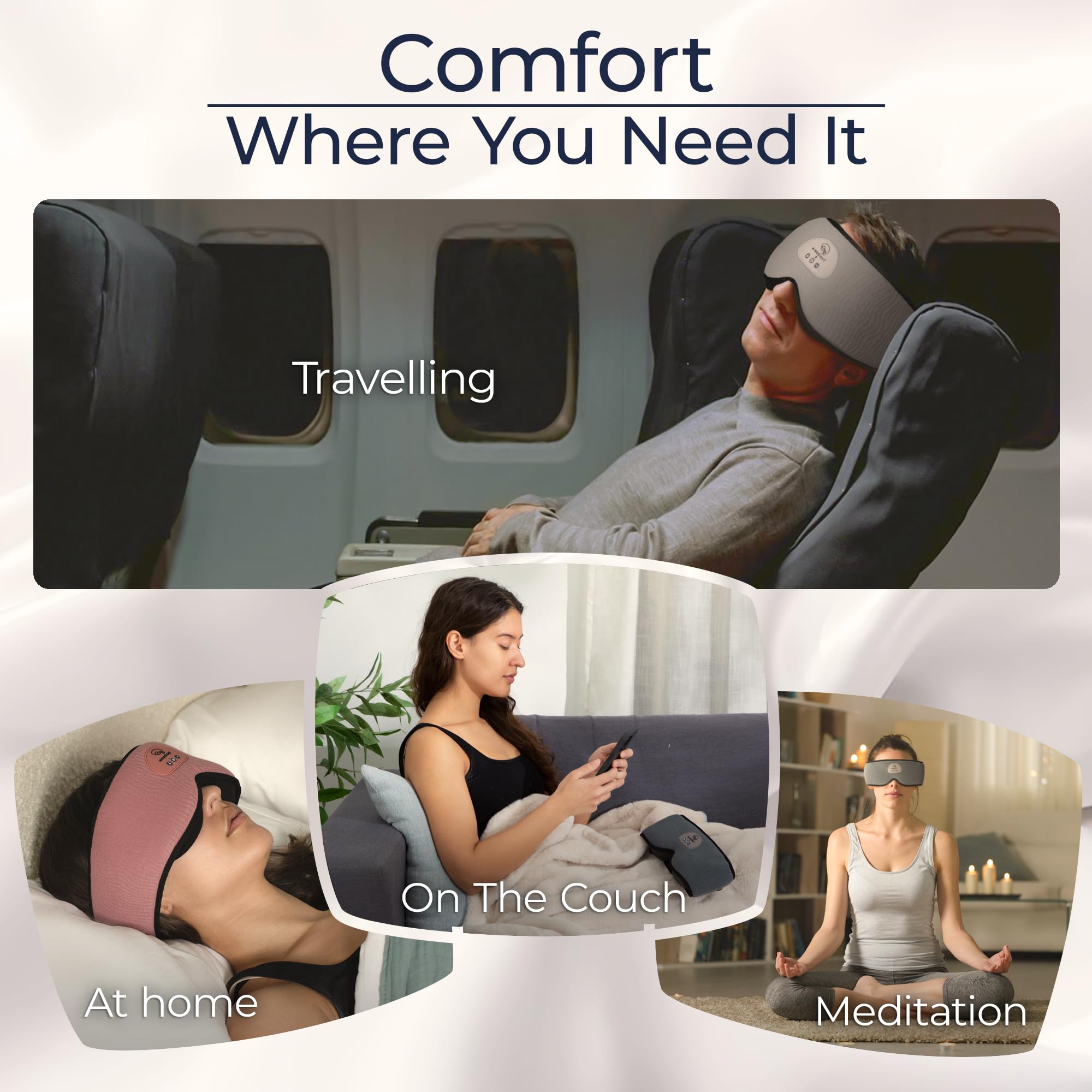 Mindsight DriftBand breathable fabric close-up keeps you cool while resting