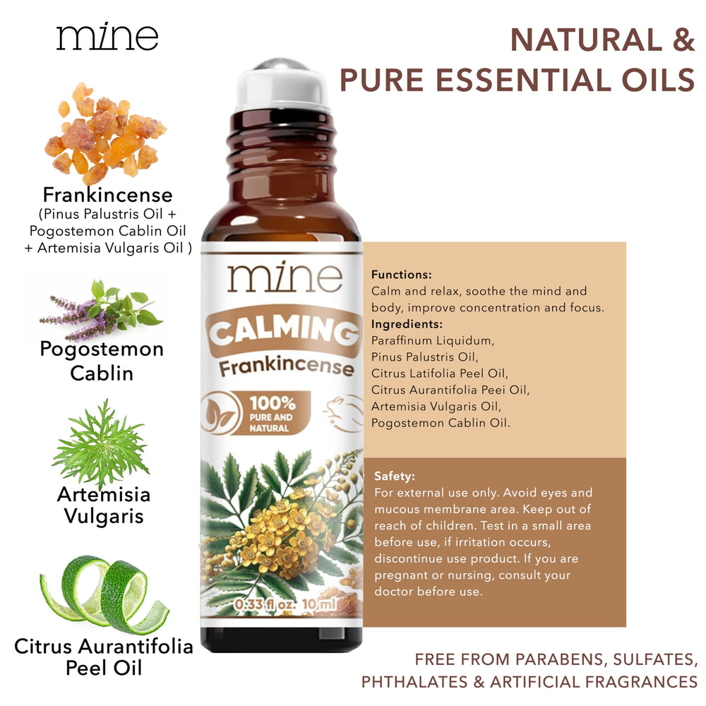 Mine Frankincense Roll On natural fragrance without artificial scents.