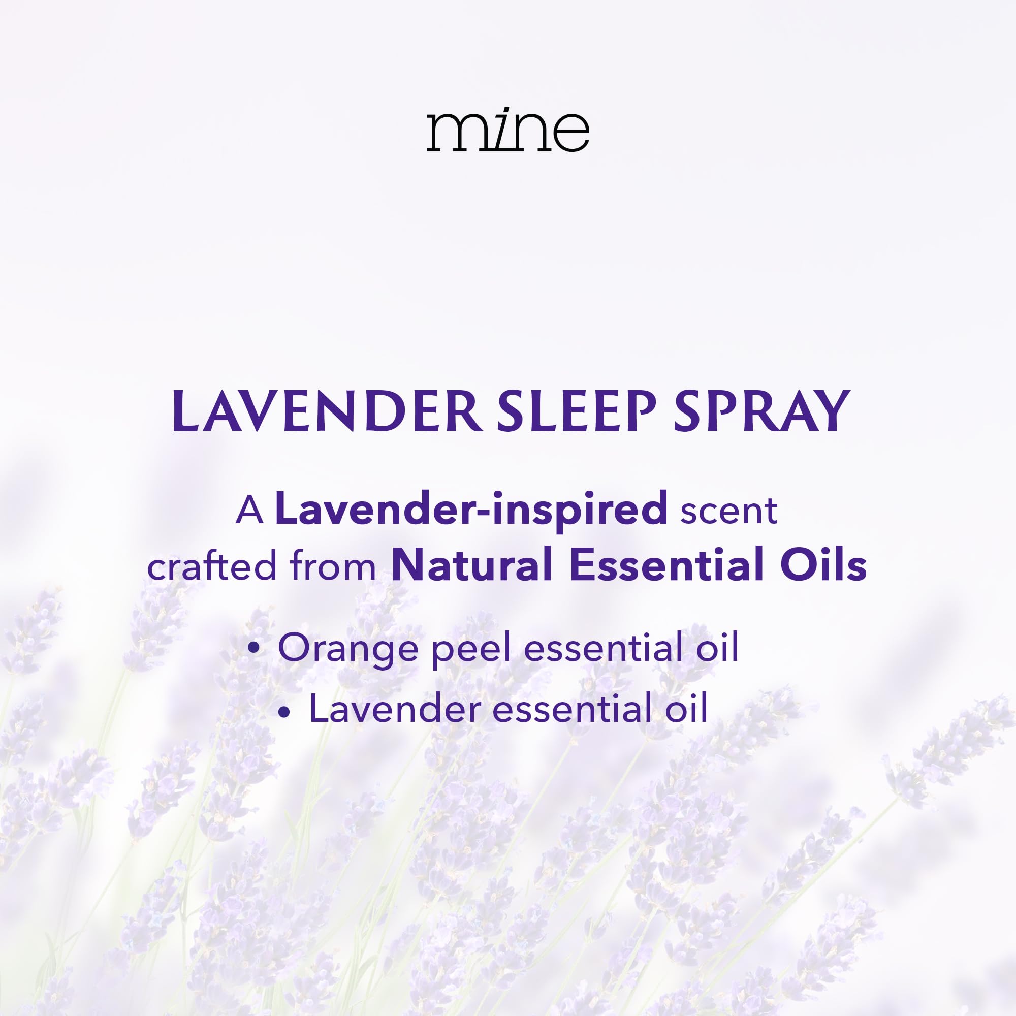 Mine Lavender Sleep Spray travel-size bottle for on-the-go calm.