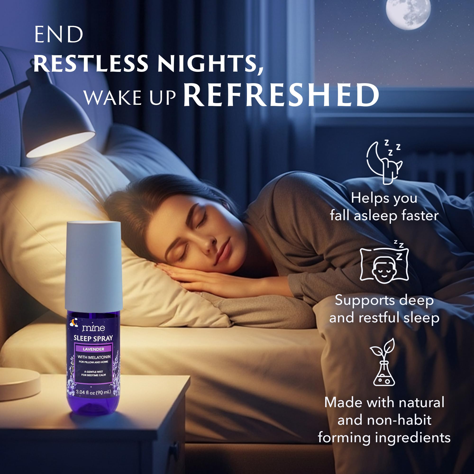 Mine Lavender Sleep Spray compact packaging is great for gifting.