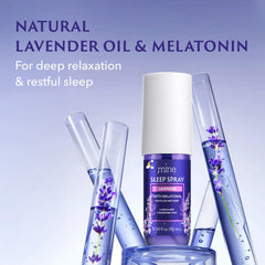 Mine Melatonin Sleep Spray ingredient list highlights natural rest support.
