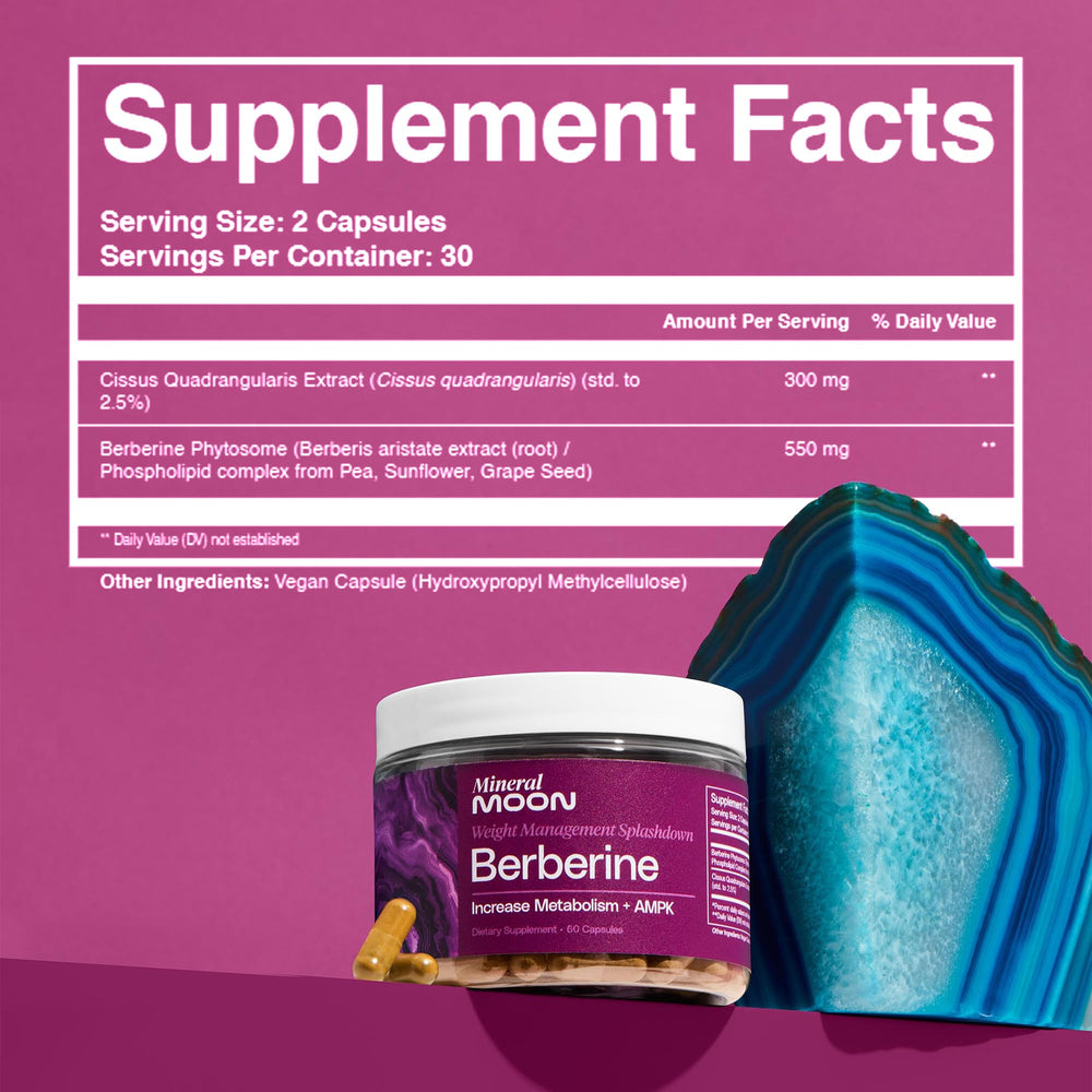 Mineral Moon berberine phytosome capsules for convenient daily intake