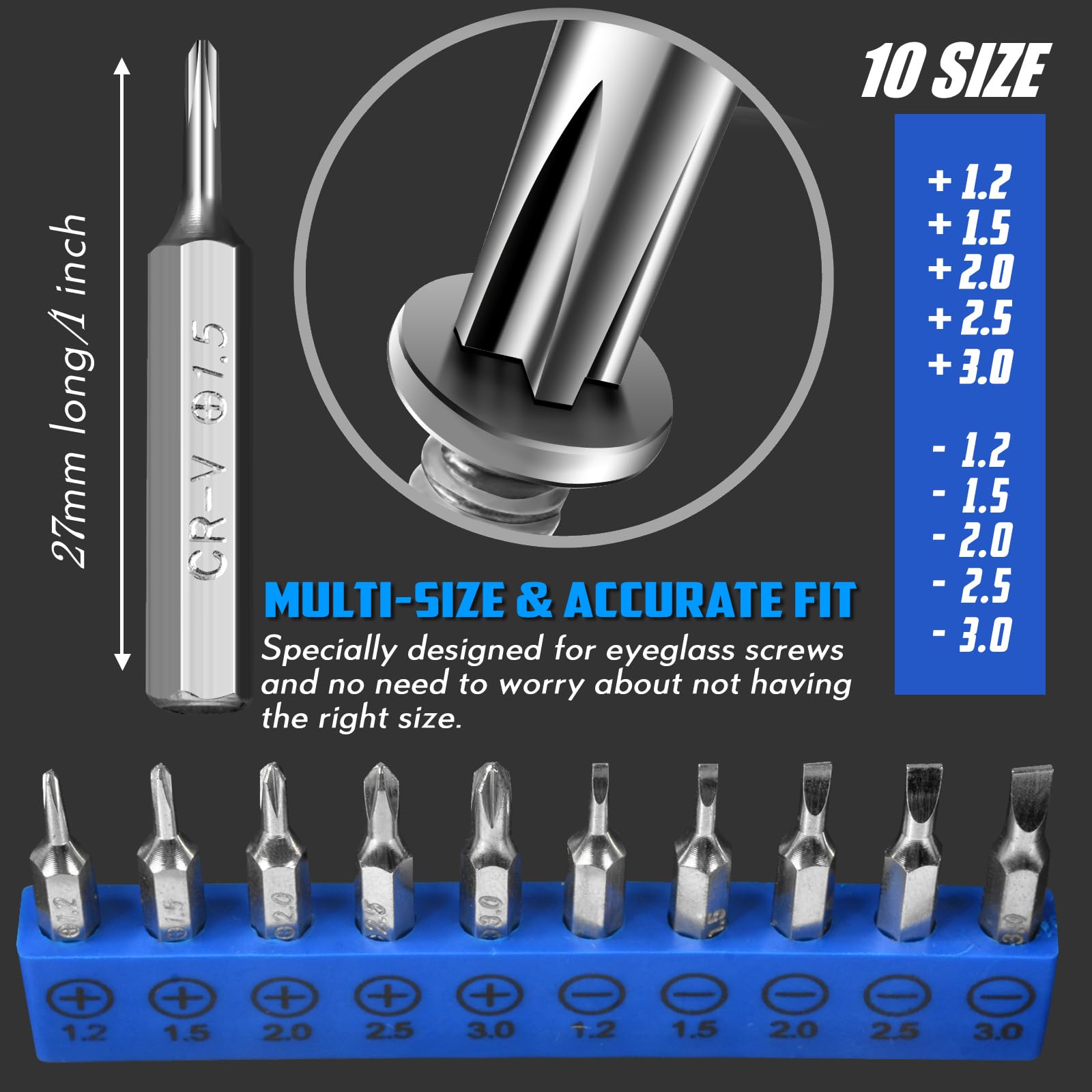 MINGFIX 24-grid storage box secures screws, nuts, and washers neatly.