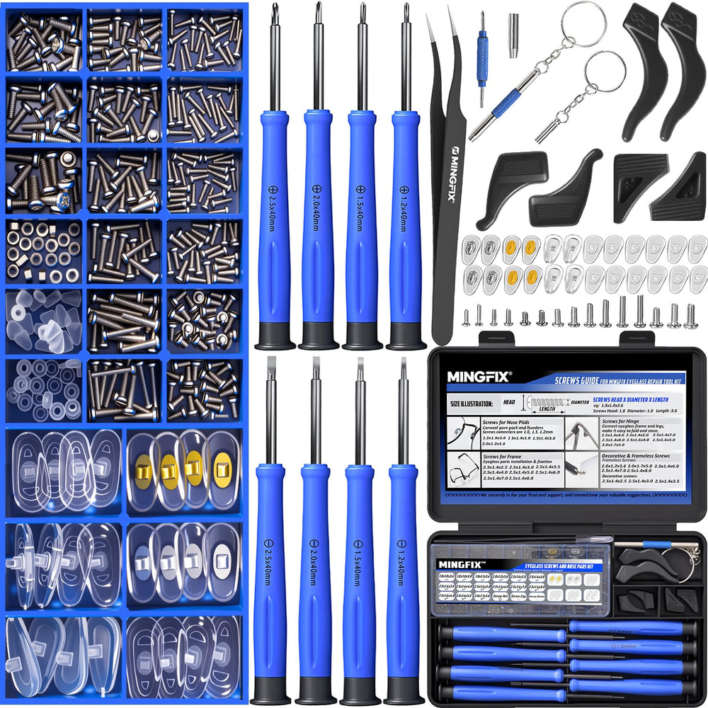 MINGFIX eyeglasses repair kit case keeps tools organized for quick fixes.
