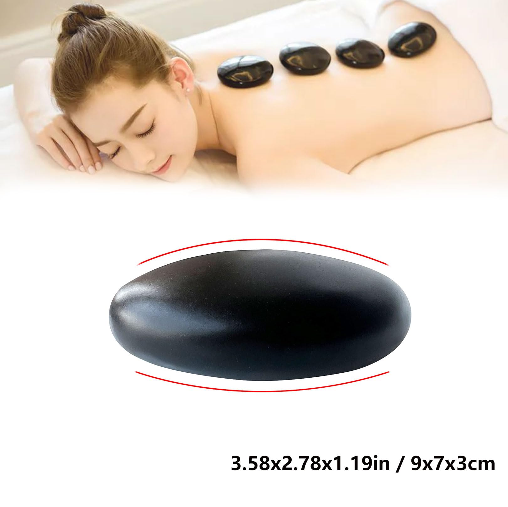 MINGJISHIYE hot stones heat-ready in oval shape for quick massage prep