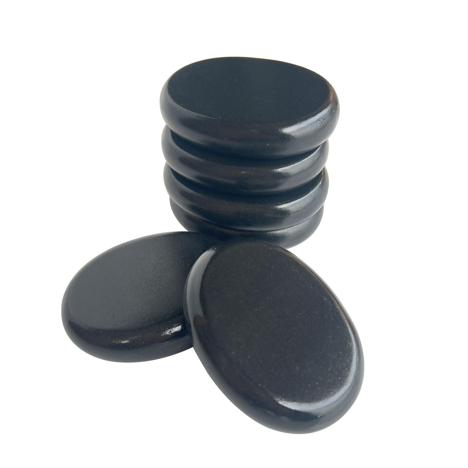 MINGJISHIYE hot stones set oval shape for easy grip and deep warmth.