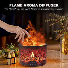 Volcano flame effect diffuser from MINGPINHUIUS with warm lighting