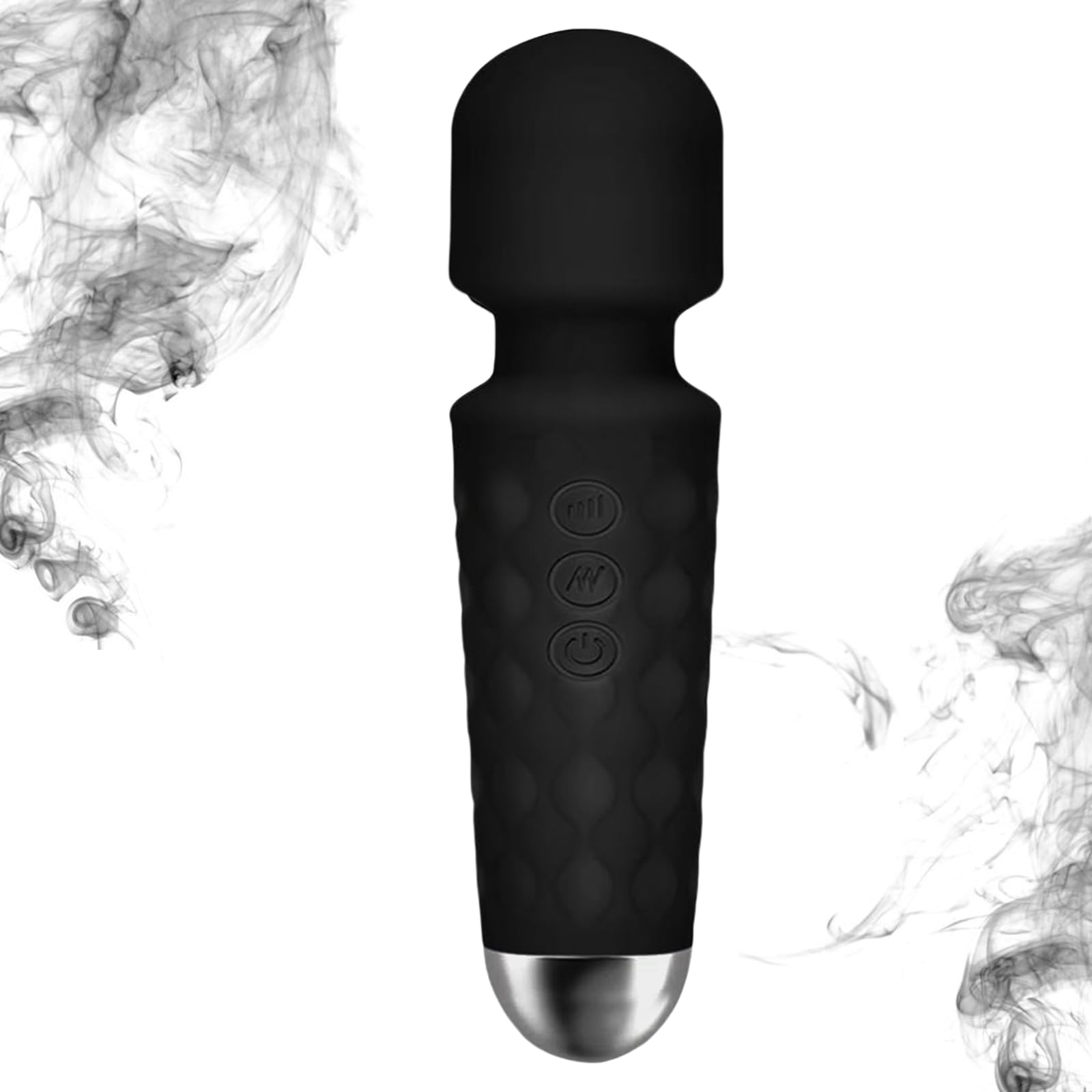 Mini Massager handheld, pale black design, supports relaxation and quick post-workout relief.