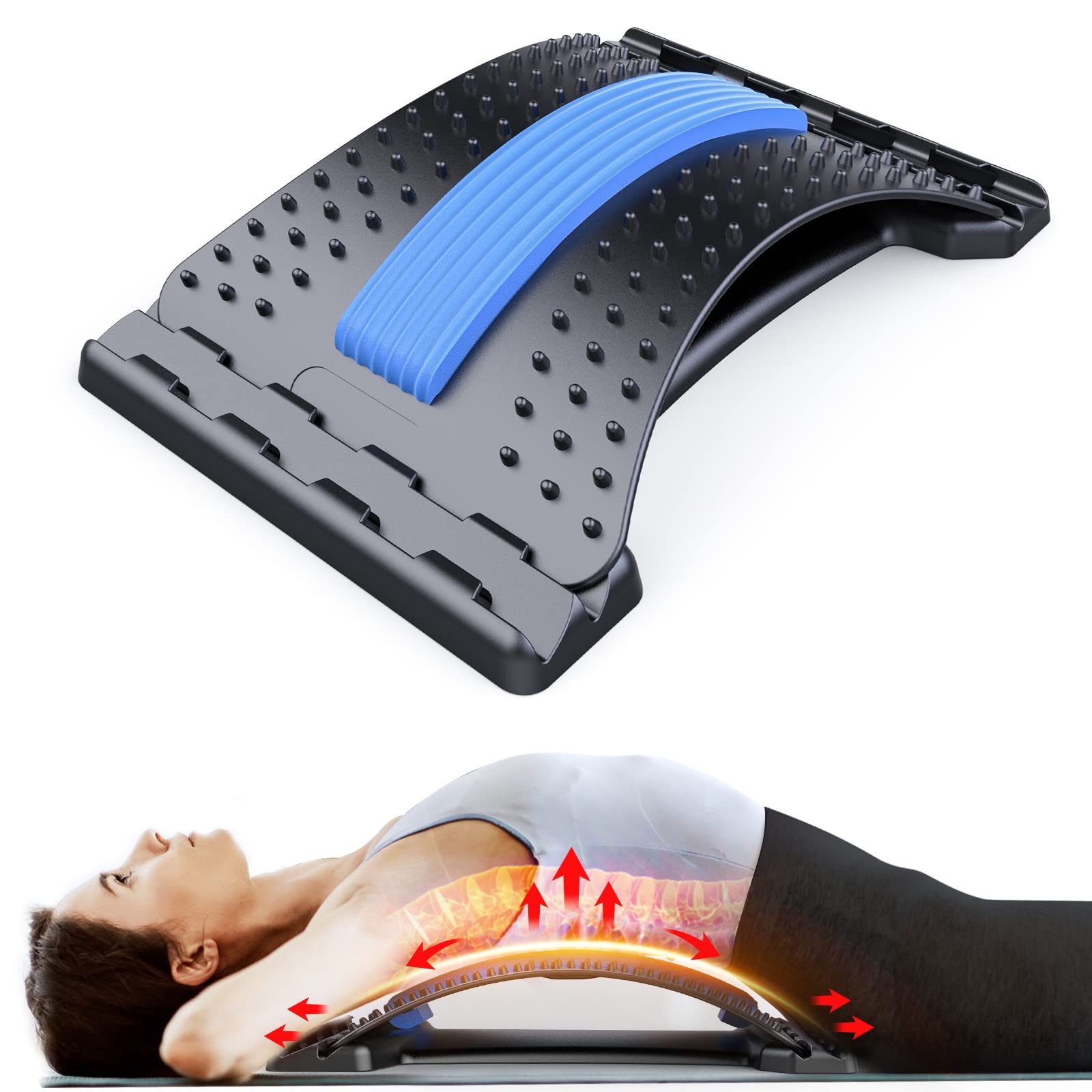 MINOLL Back Stretcher arch setup for gentle spine stretch.