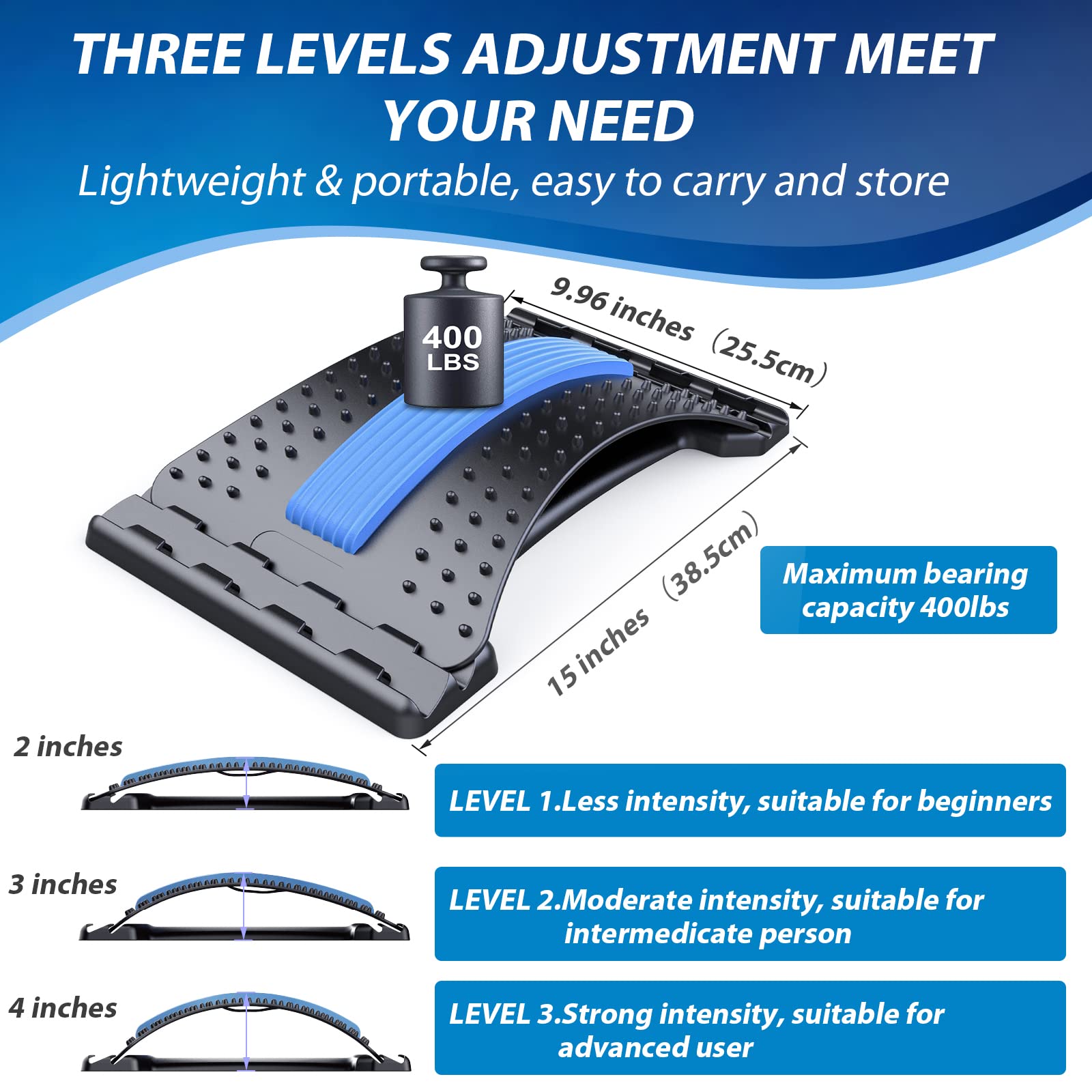 MINOLL Back Stretcher durable PP material supports regular use.