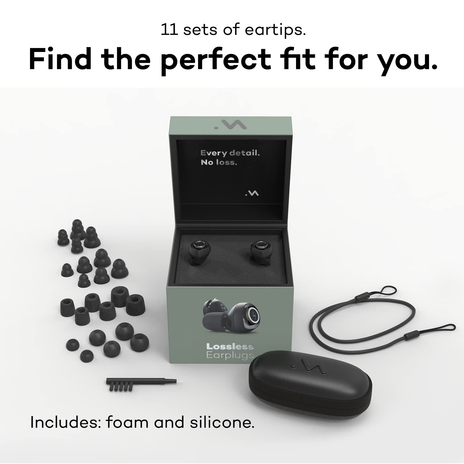 Minuendo 11 tips set ensures a secure, comfortable fit with minimal leakage.