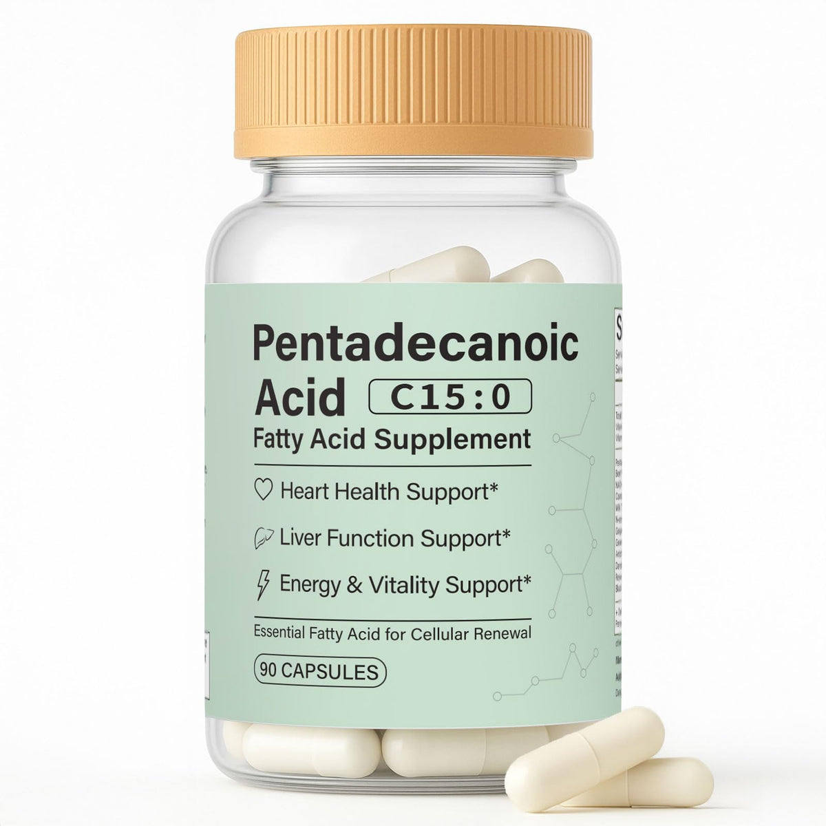 Minyang Pentadecanoic Acid Capsules bottle front for daily wellness.