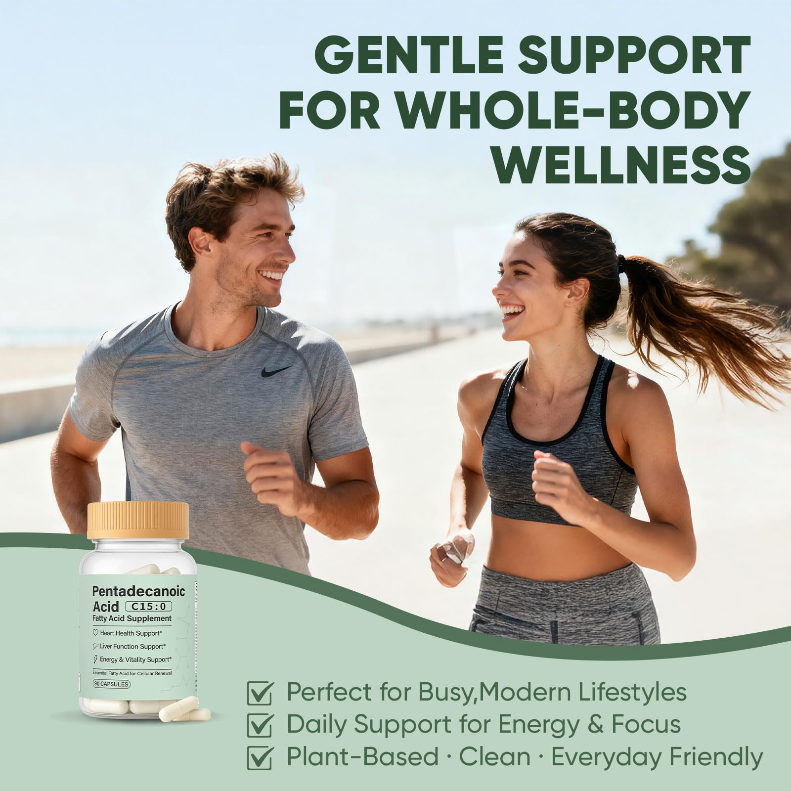 Minyang Pentadecanoic Acid Capsules vegan capsule ready for daily use.