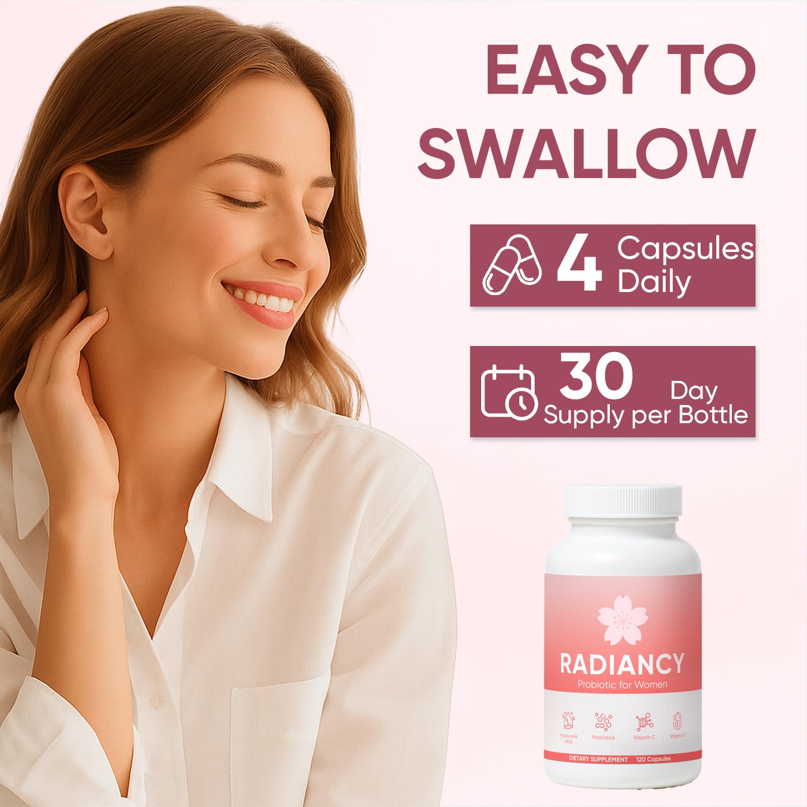 Minyang Radiancy hydration glow shot emphasizing improved skin moisture and elasticity