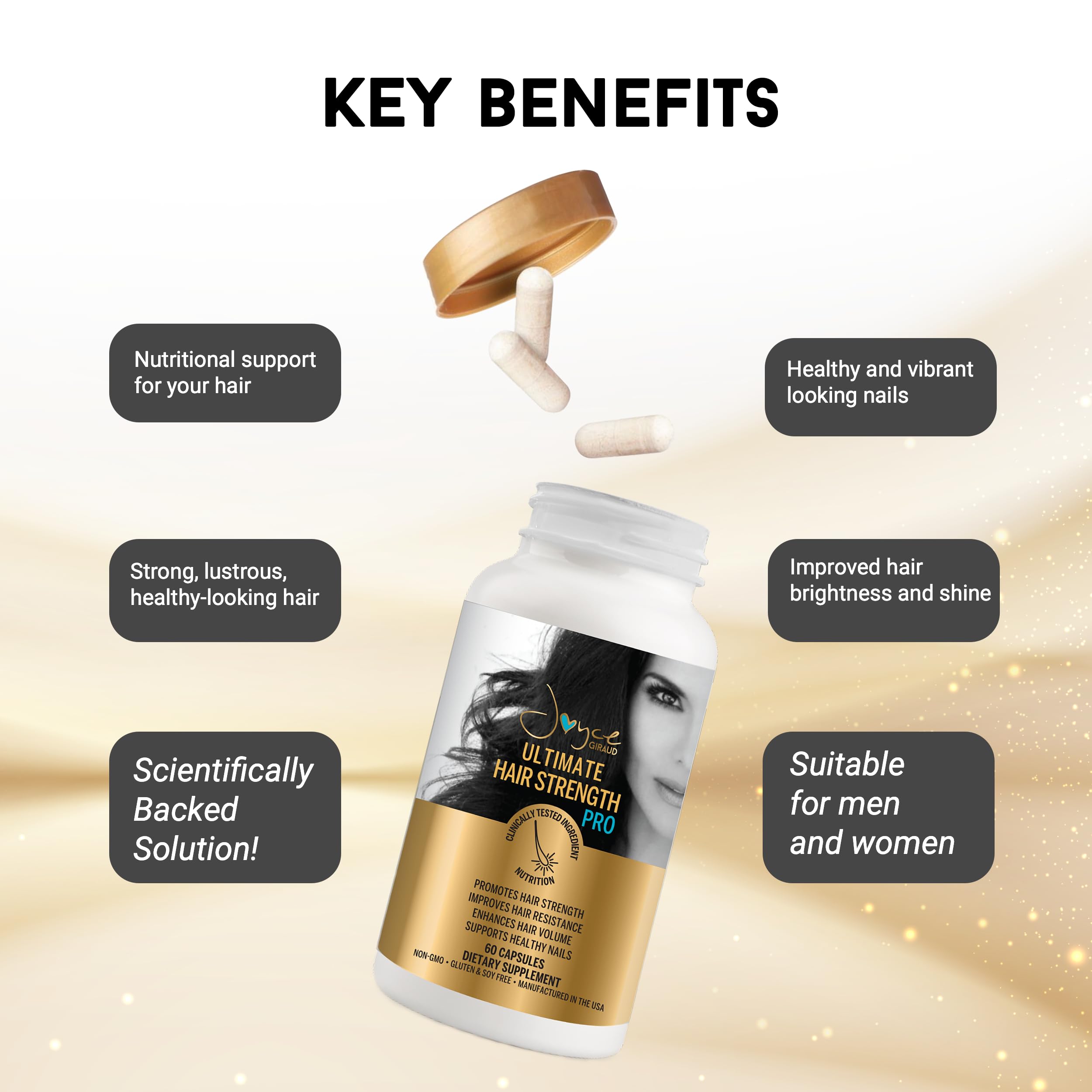 Miracle Elixir Collection Joyce Giraud hair vitamins pack for daily routine.