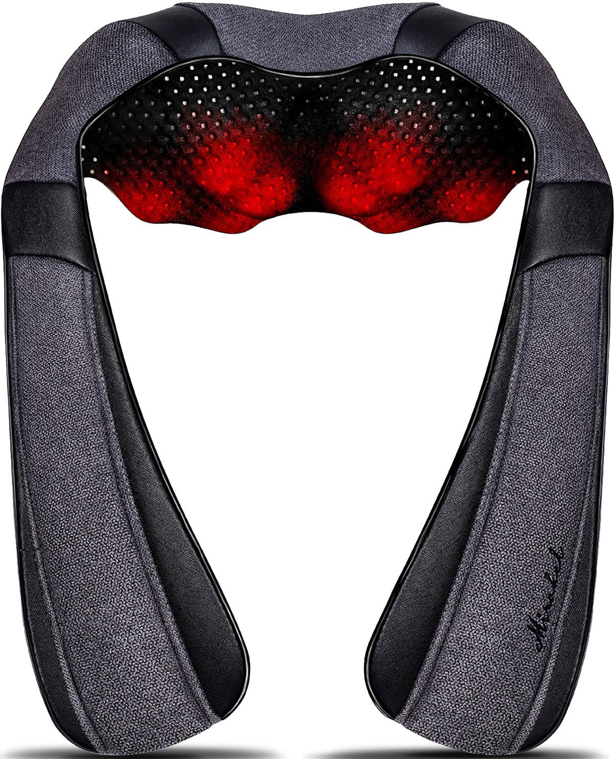 Mirakel neck massager with eight heads for deep kneading relief during a break