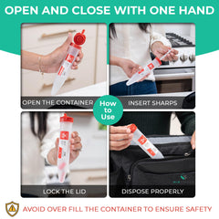MirTouch Sharps-Shuttle translucent body shows fill level at a glance.
