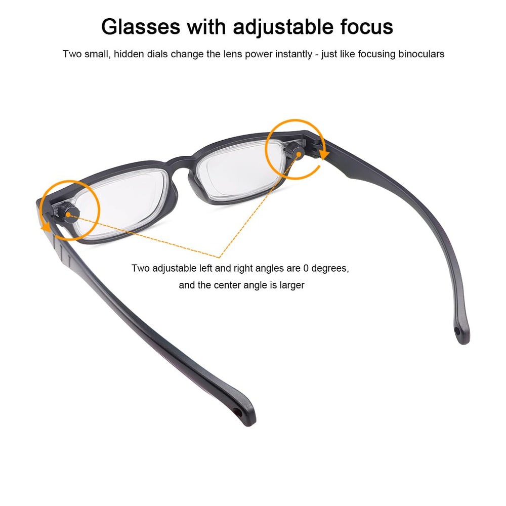 MIRYEA Flex Focal glasses in travel case ready for on-the-go use