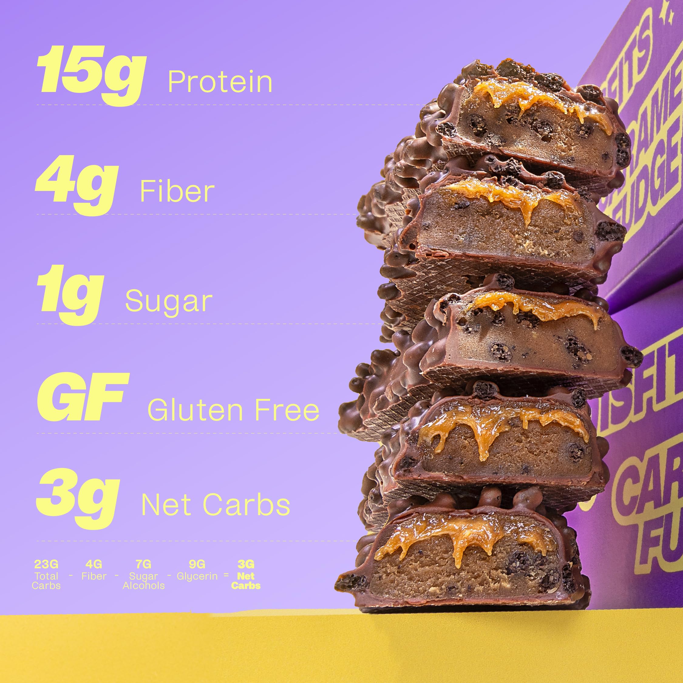 Misfits Vegan Protein Bars 15g per bar highlights a protein-packed, gluten-free snack option.
