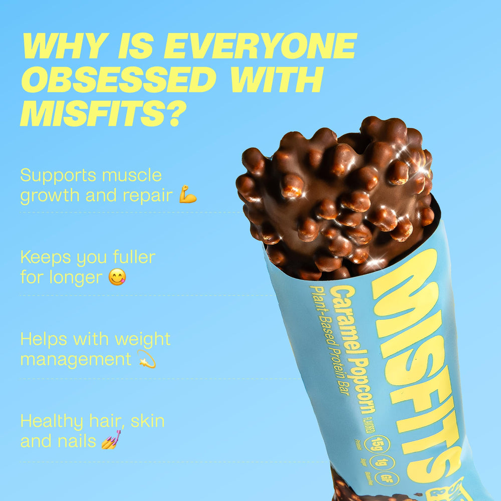Misfits bar texture-closeup highlights soft center and chocolate coating