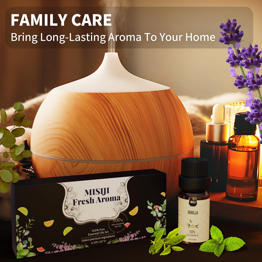 MISIJI diffuser scene showcases calming aromas filling a cozy room