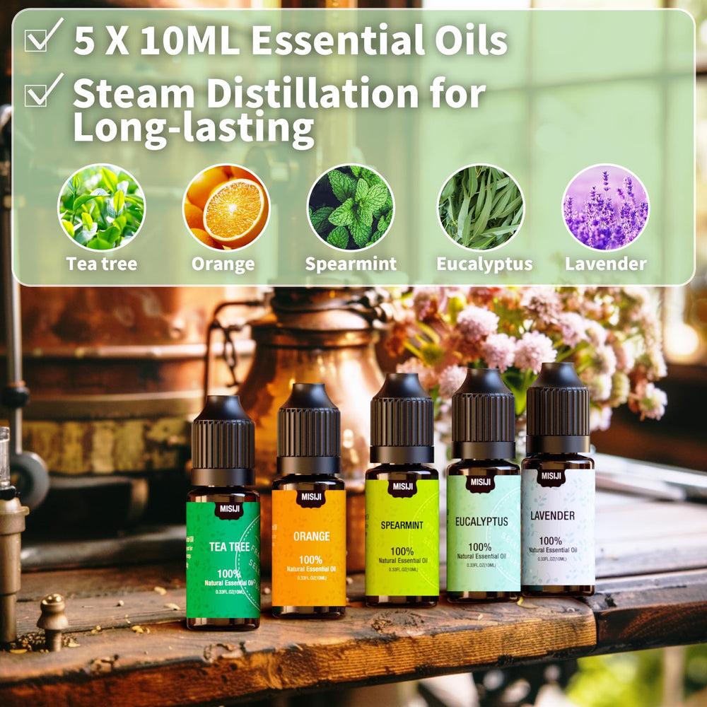MISIJI lavender essential oil bottle for diffuser sessions and relaxation rituals