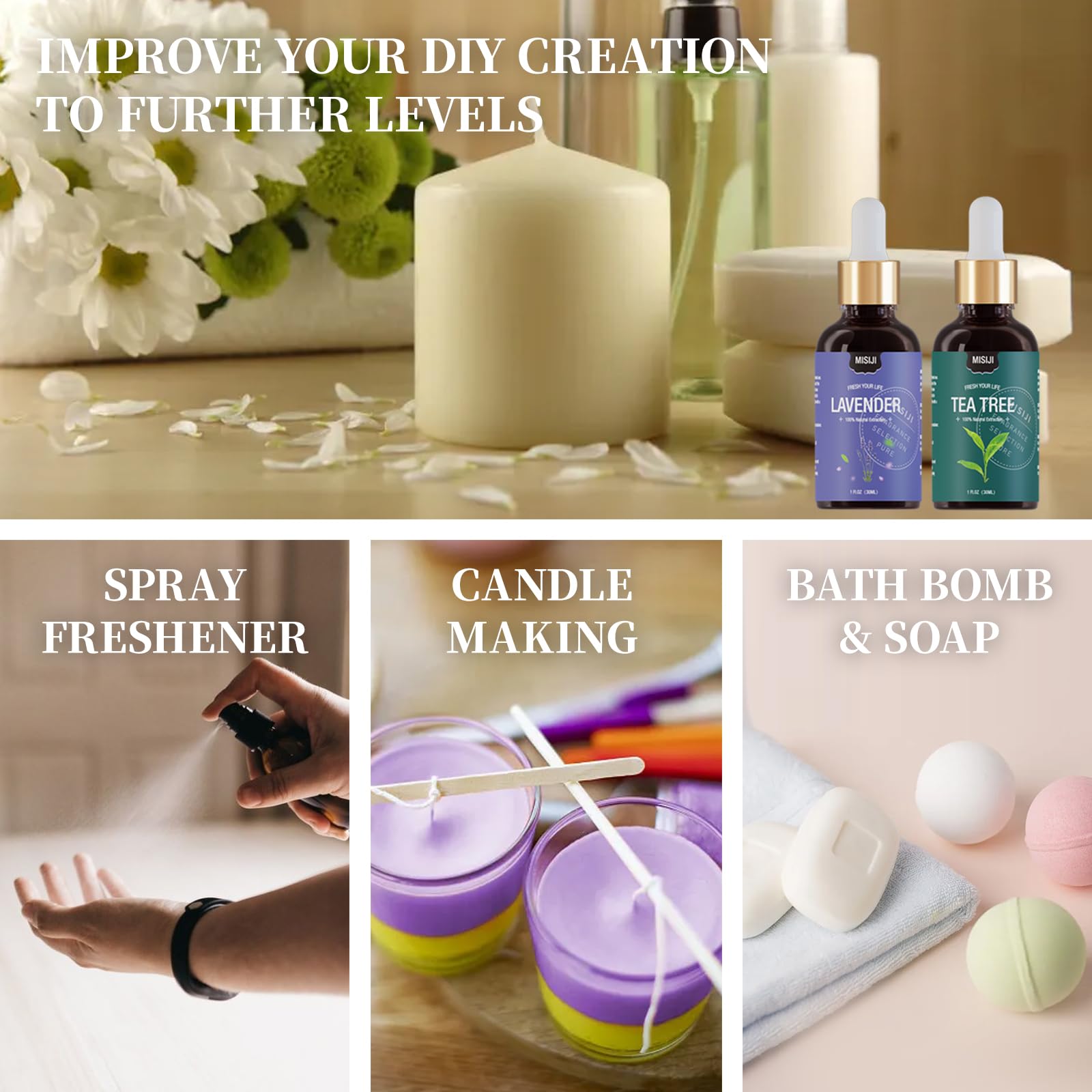 MISIJI oils create fresh laundry, candle, and soap making scent options