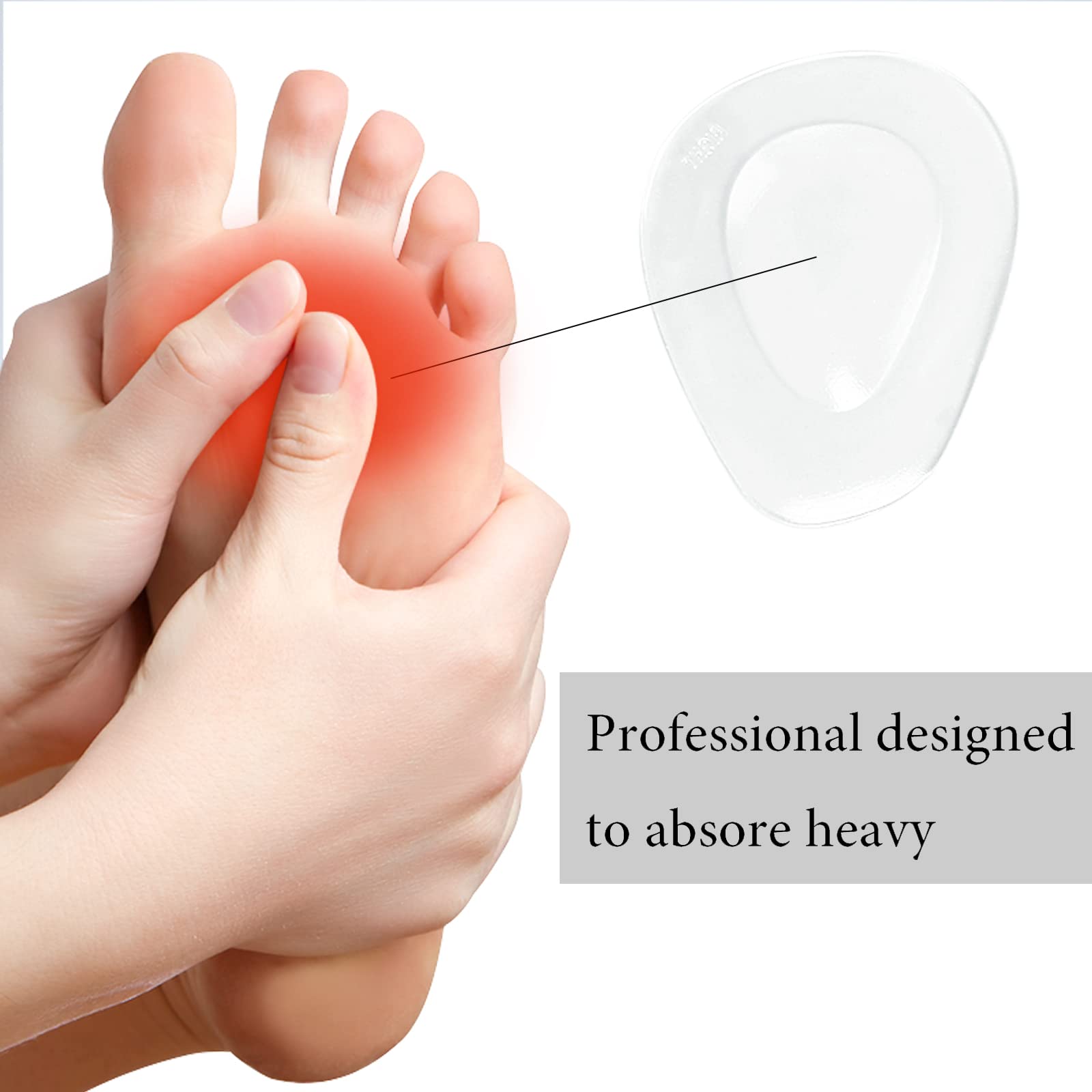 Misorita metatarsal pads compatible with multiple shoe types for versatile use