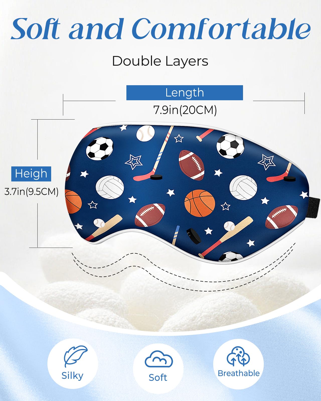 Miss Adola Sleep Mask adjustable strap provides comfortable, secure fit for growing heads.