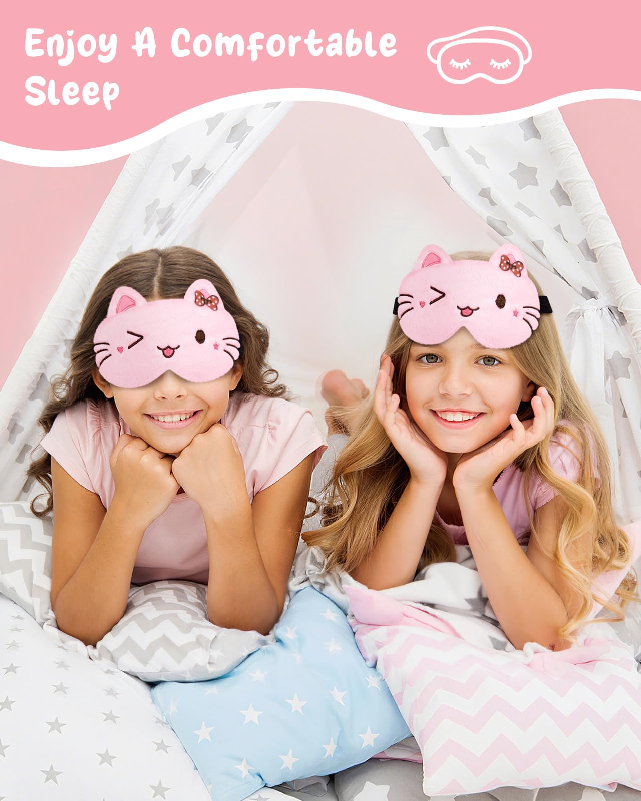 Miss Adola cute pet design sleep mask boosts bedtime fun.
