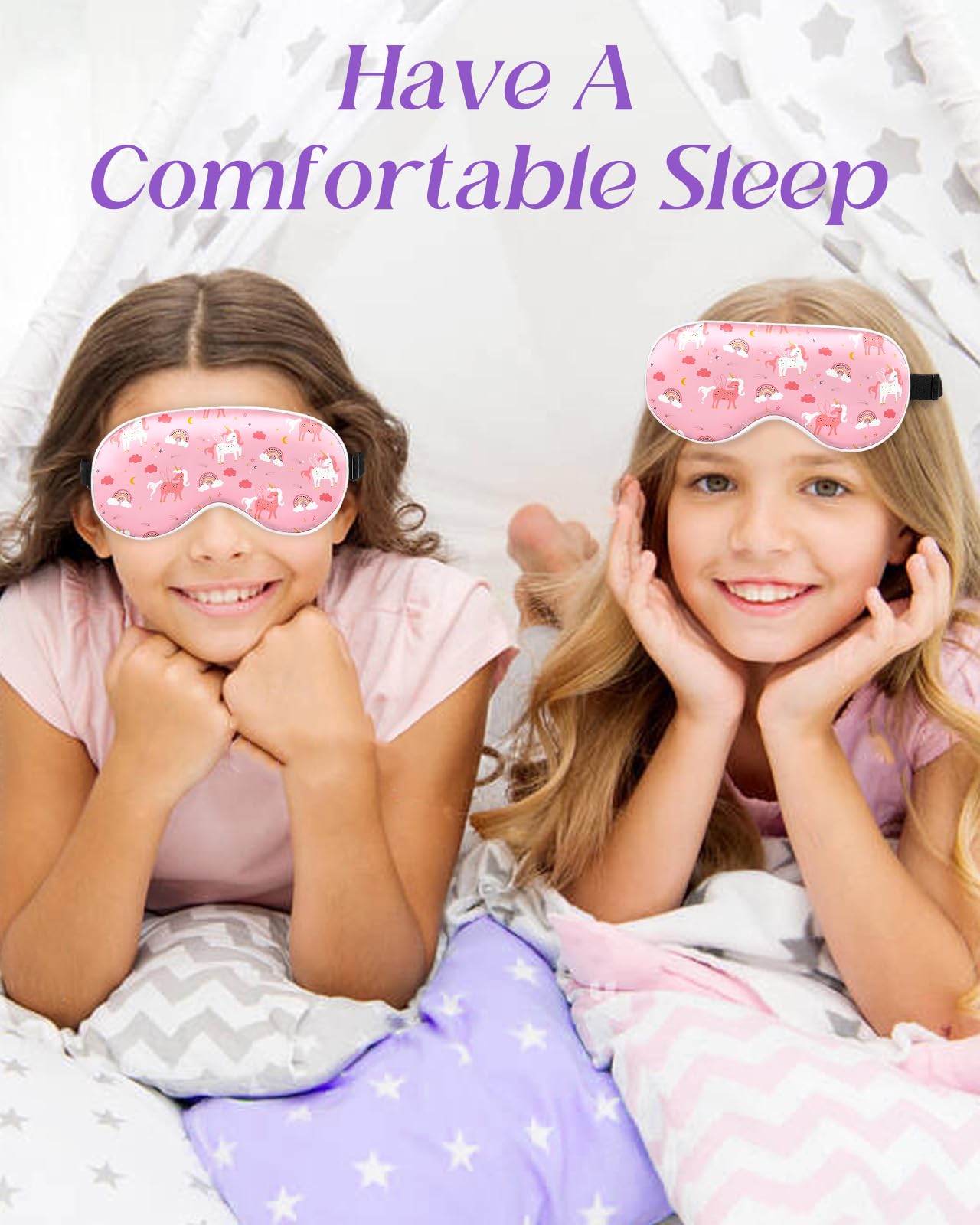 Miss Adola gift-packaged sleep mask for kids makes a ready-to-gift bedtime accessory.