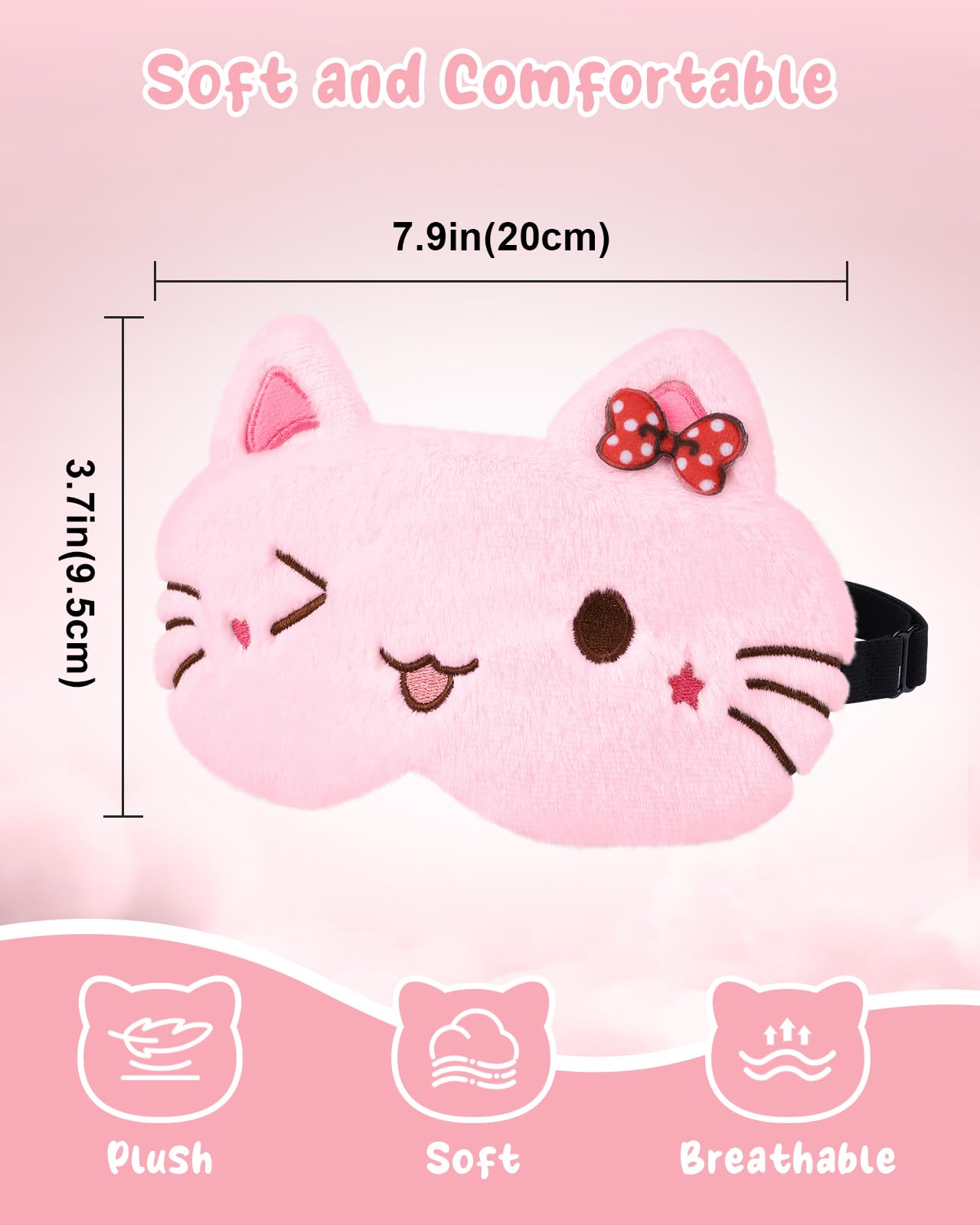 Miss Adola kids plush sleep mask offers ultra-soft comfort for naps.