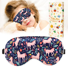 Miss Adola Sleep Mask for Kids with unicorn and flower design for gentle nighttime rest.