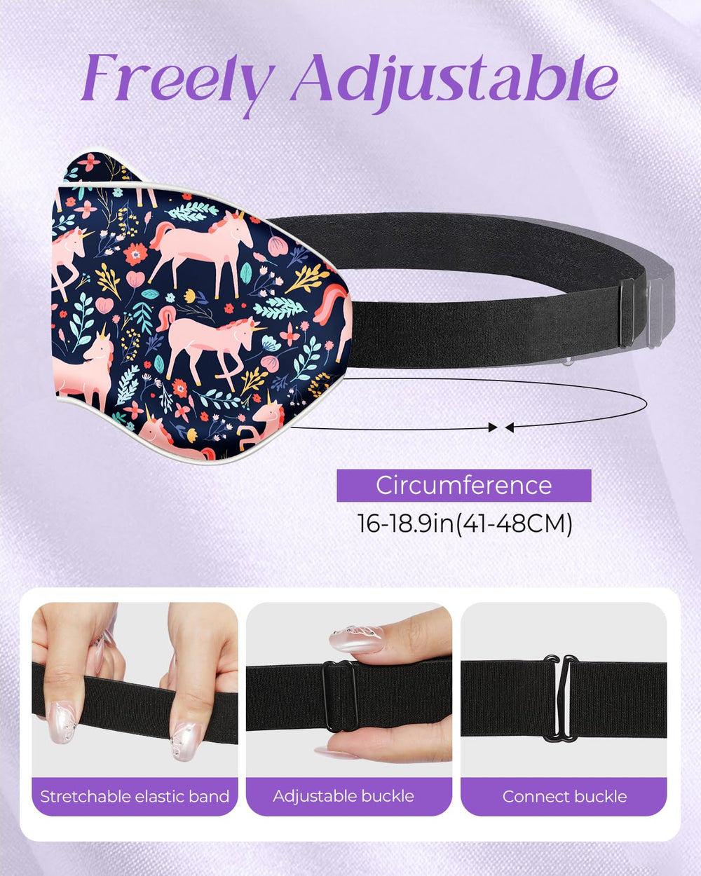 Miss Adola Sleep Mask being worn by a child for bedtime comfort.