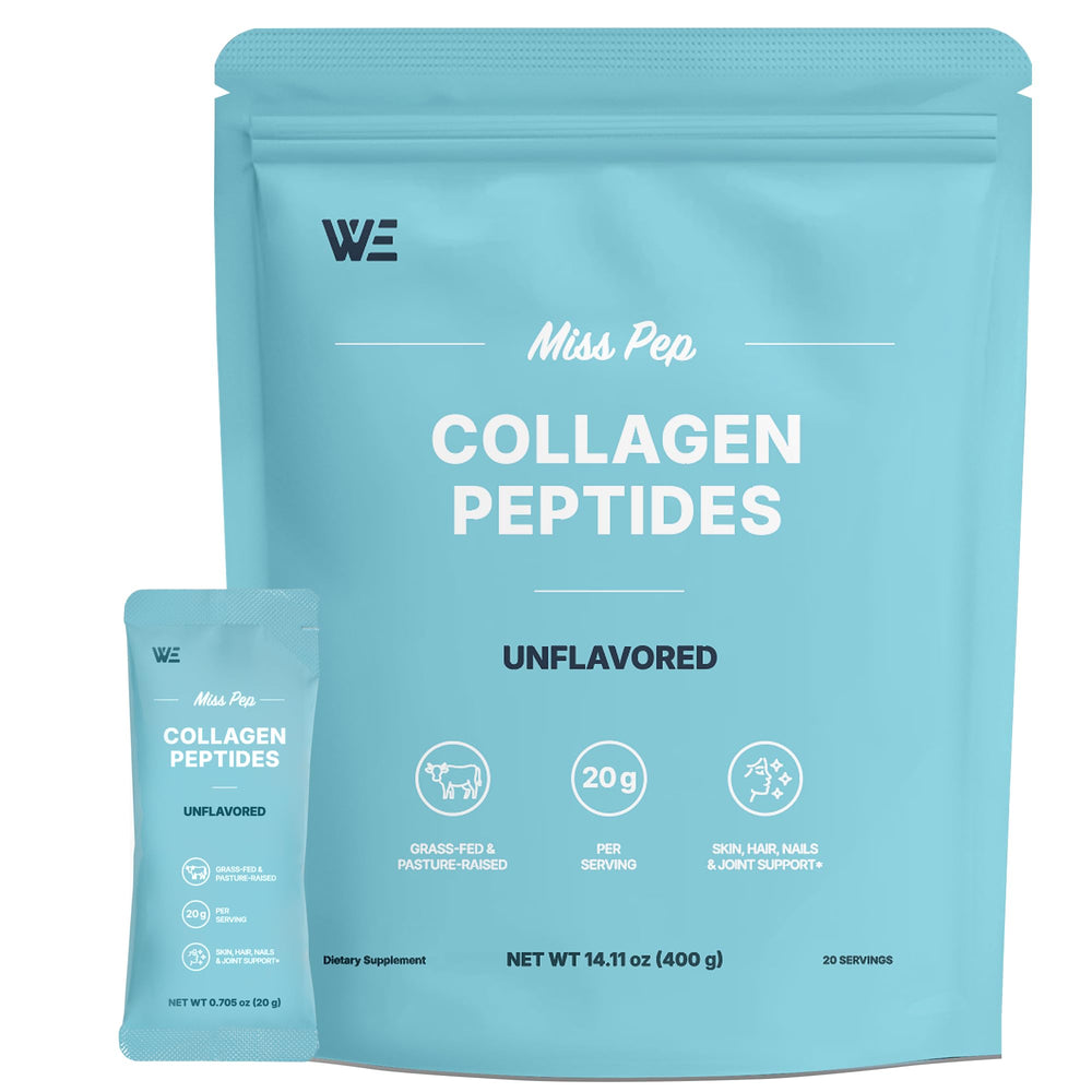 MISS PEP bottle-front with unscented collagen peptides for daily wellness