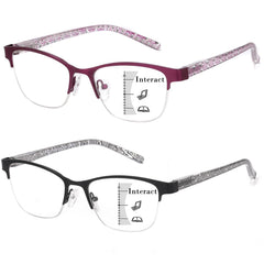 Missfive 2-pack reading glasses on a desk with case for easy at-home use