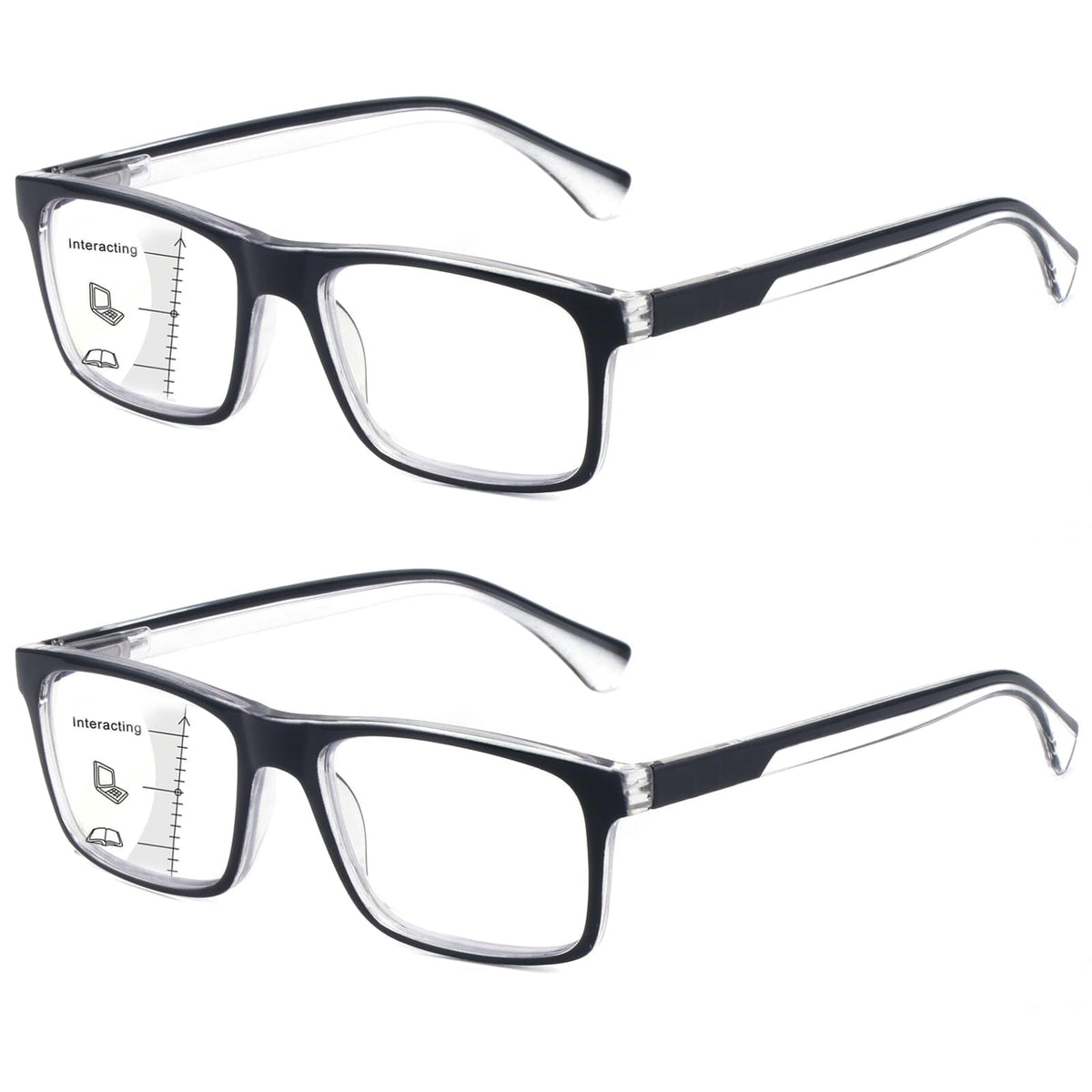 Missfive 2-pack multifocus frames front view for clear desk tasks
