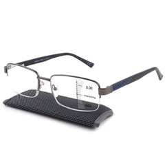 Missfive multifocus glasses top center view showing seamless distance to near vision