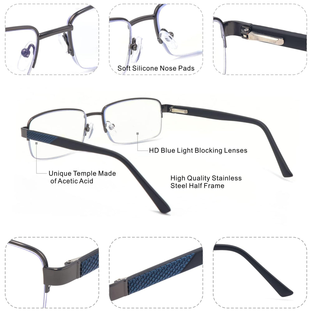 Missfive durable metal spring hinge temples opening for comfort
