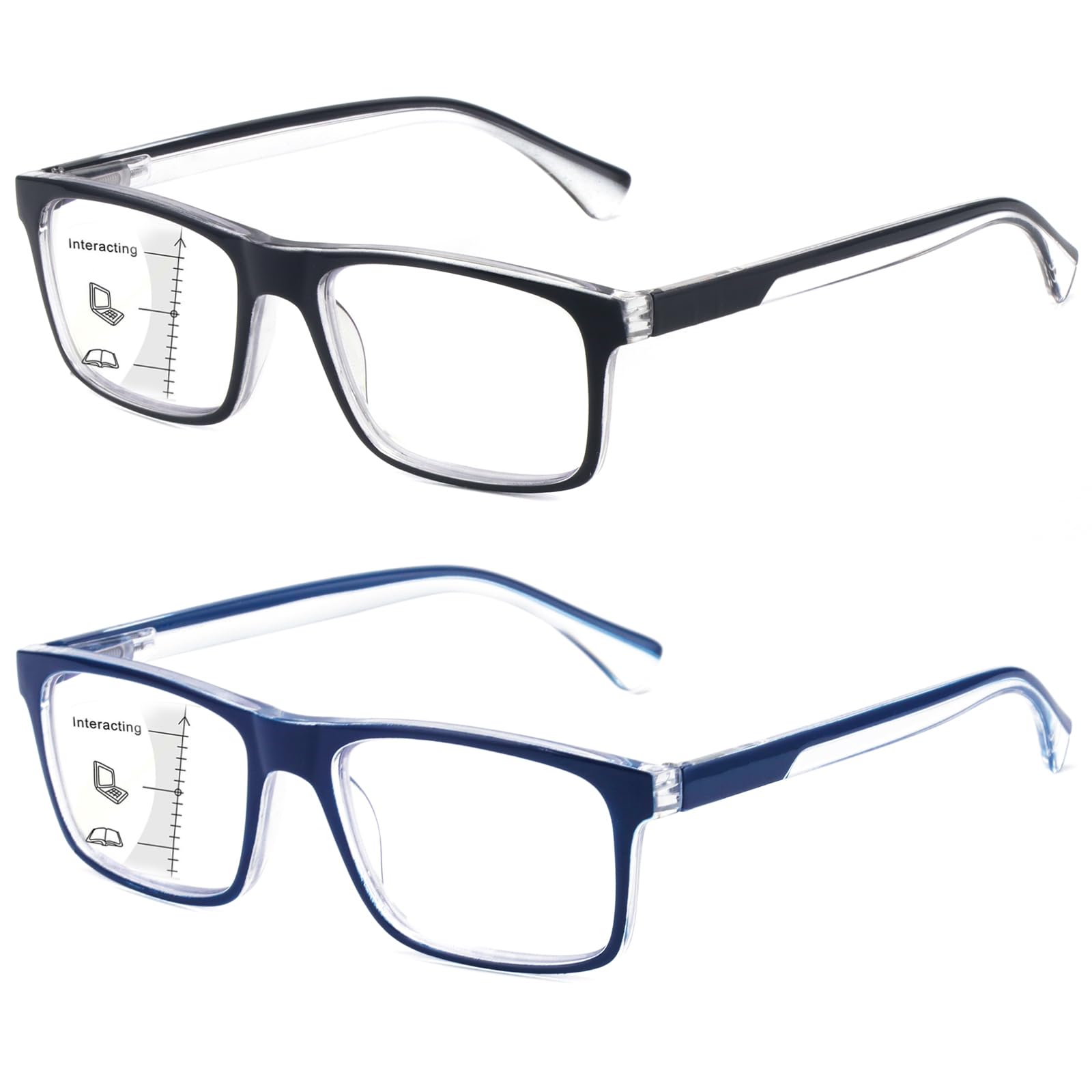 Missfive multifocus reading glasses viewed from the top for versatile near to mid-range tasks
