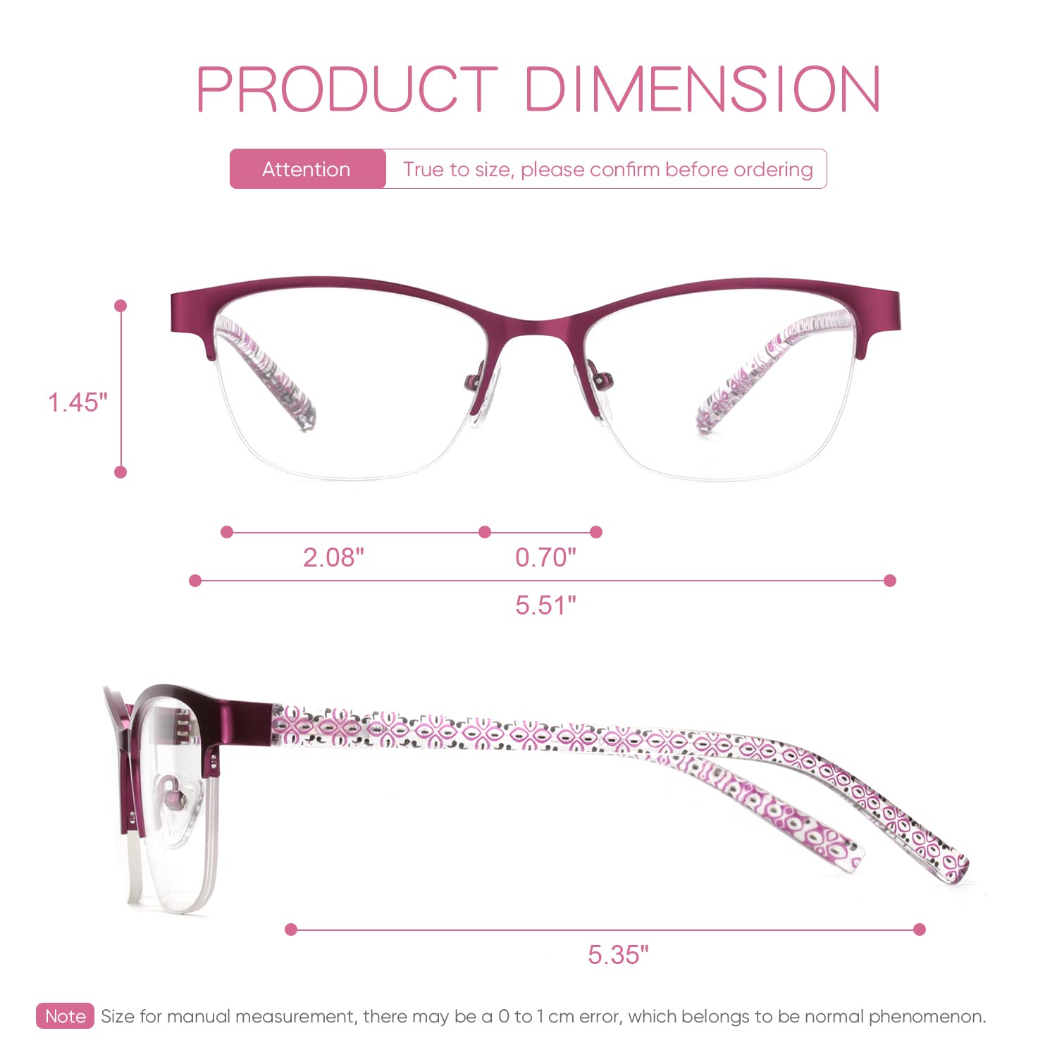 Missfive lightweight eyewear with hanging rope and carry case for portability