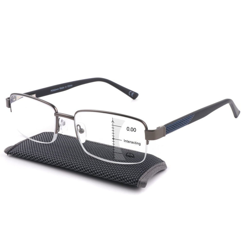Missfive premium multifocus glasses with top-center zero-power for seamless distance viewing.
