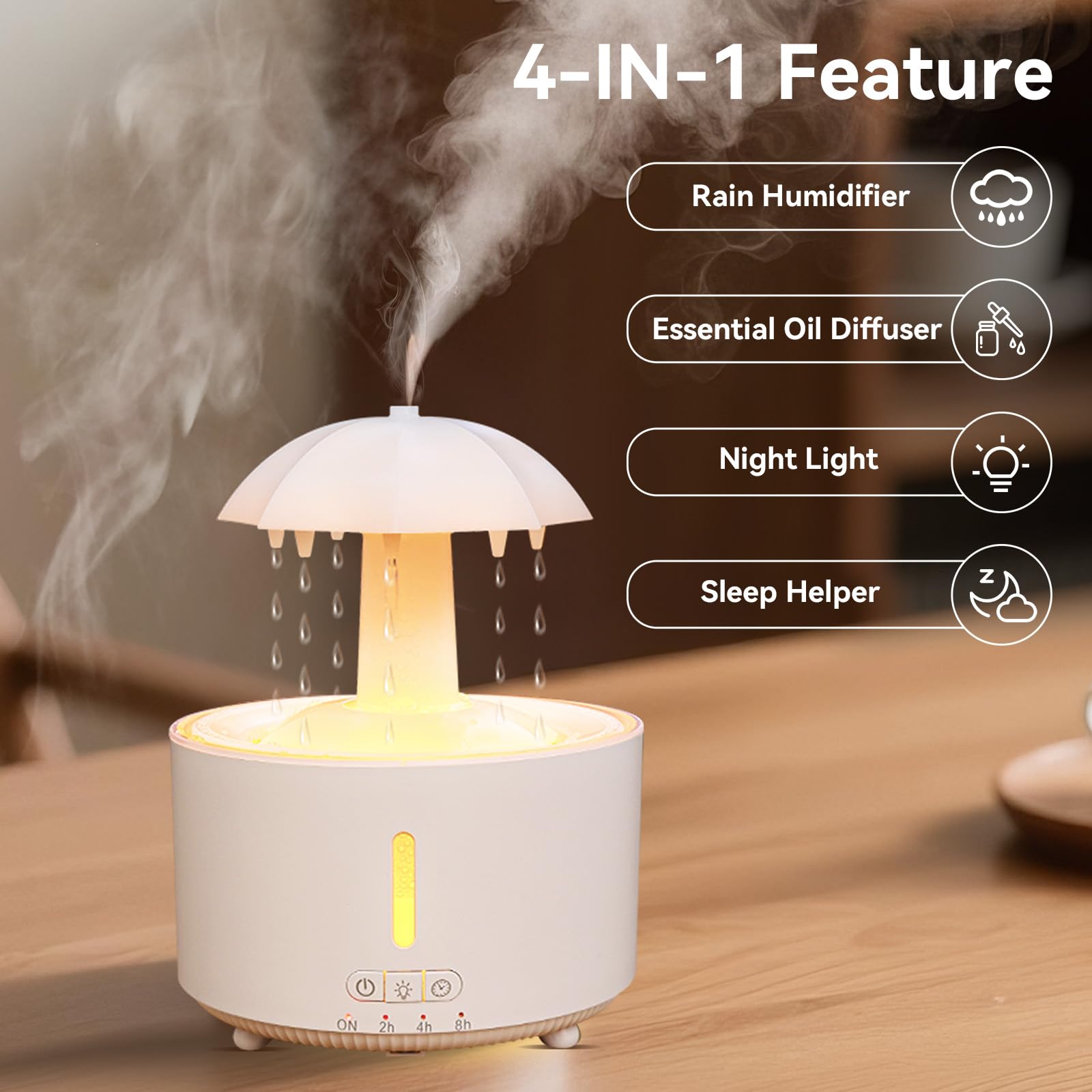 Missfly Aromatherapy Diffuser features soft LED night light for cozy evenings