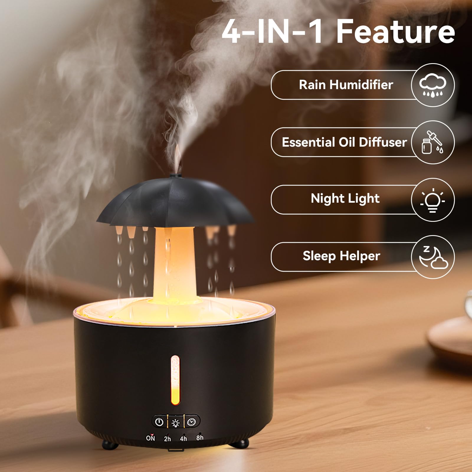 Missfly diffuser includes auto shut-off for safe nighttime use.