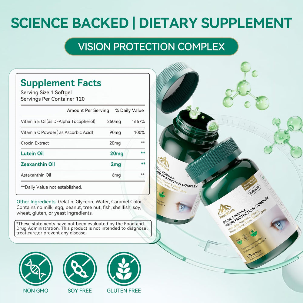 Mission Hill Foods Lutein bottle pour shot for easy daily use