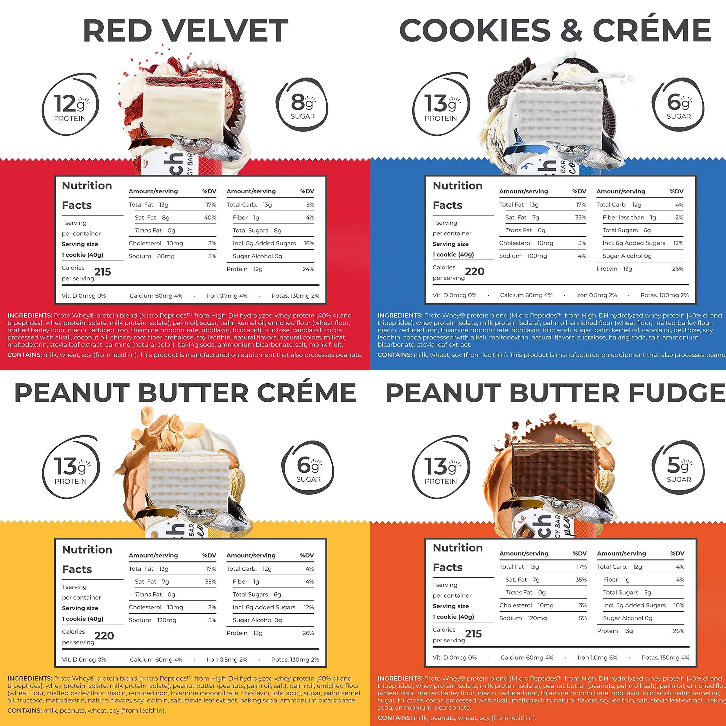 Mission Nutrition Power Crunch bars stacked for easy portable snacking