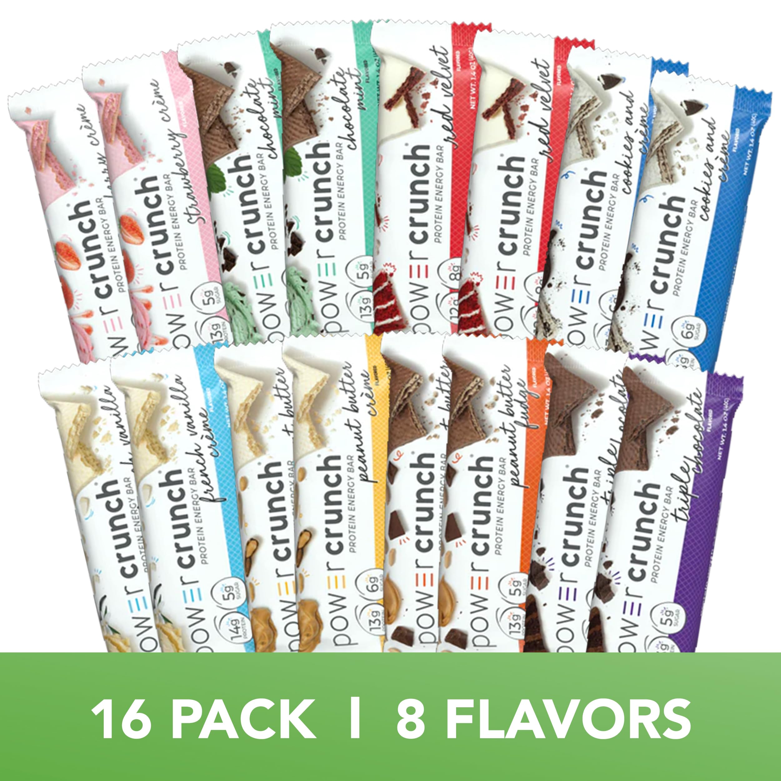 Mission Nutrition Power Crunch wafer close-up shows crisp layers and creamy filling