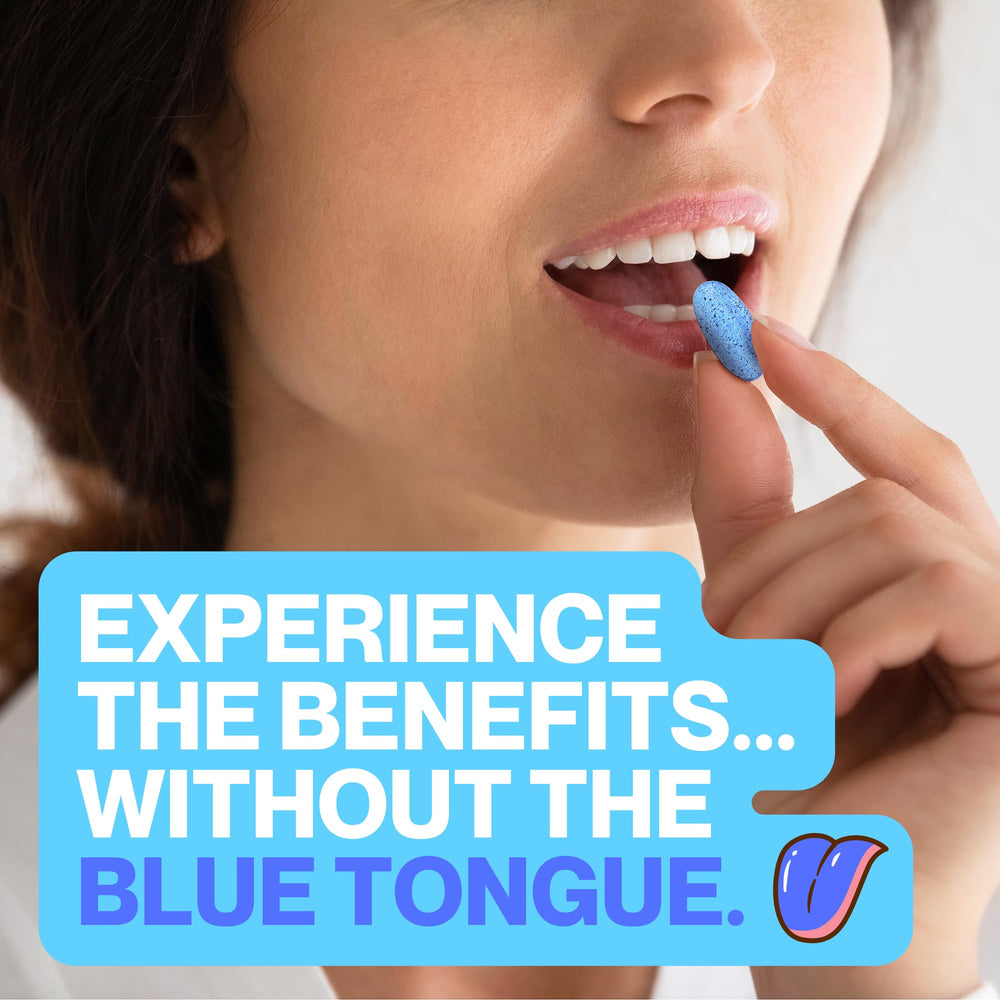 MIT0BLUE Halved-dose option demonstrates 5mg split tablets.