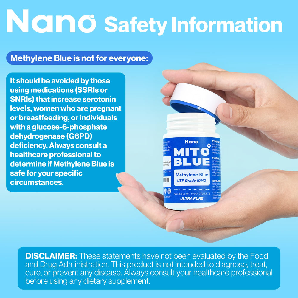 MIT0BLUE Third-party tested label conveys quality assurance.